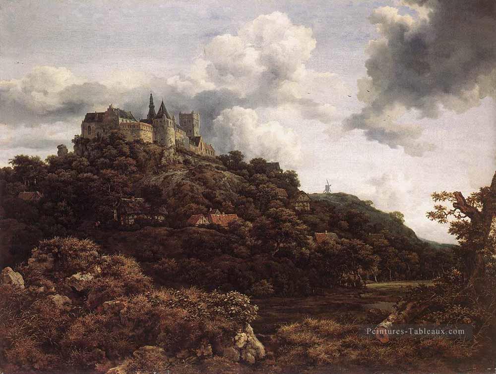 Château de Bentheim paysage Jacob Isaakszoon van Ruisdael Peintures à l'huile